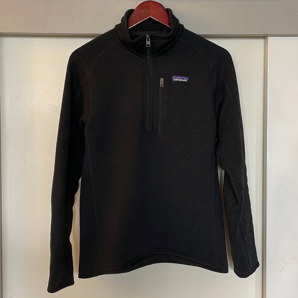 Patagonia Mens Better Sweater 1/4-Zip Fleece Black size Small